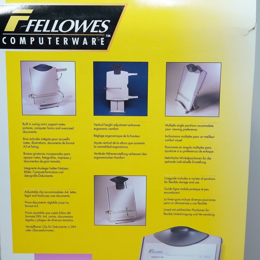 Fellowes 22100 Premium Copyholder Ergonomically Designed New In‎ Box - Picture 7 of 8
